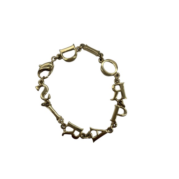 Vintage Christian Dior Paris logo chain bracelet - Picture 1 of 6